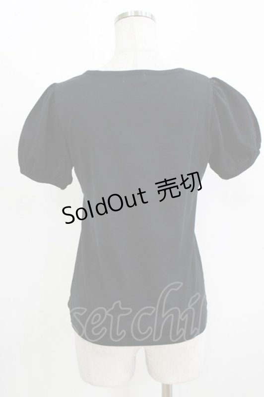 画像3: Emily Temple cute / レースカラーパフカットソー  ブラック H-26-03-06-057-ET-TO-AK-ZH (3)