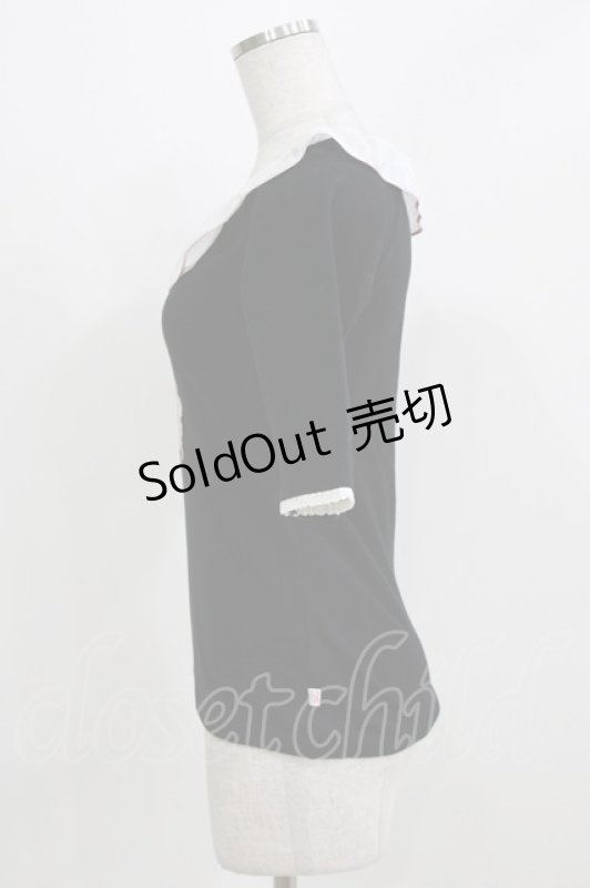 画像2: Katie / BAD SUGAR 5スリーブトップス  ブラック H-26-03-06-062-LO-TO-KB-ZH (2)