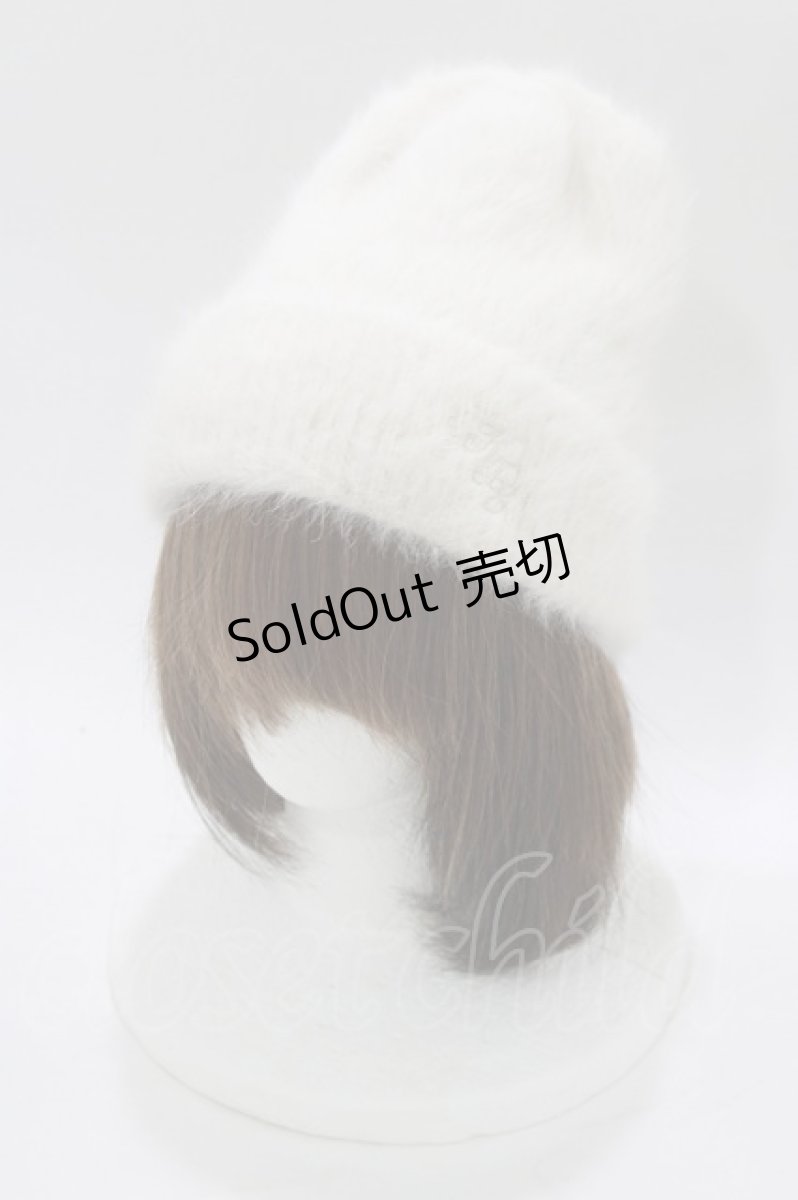 画像1: Katie / ANGORA watch cap  オフホワイト H-26-03-06-081-LO-AC-KB-ZH (1)