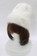 画像1: Katie / ANGORA watch cap  オフホワイト H-26-03-06-081-LO-AC-KB-ZH (1)