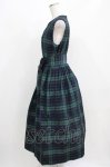 画像2: Jane Marple Dans Le Salon / Memorial Checkノースリーブドレス M ブラック×グリーン H-26-03-06-007-JM-OP-AK-ZT134 (2)