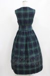画像3: Jane Marple Dans Le Salon / Memorial Checkノースリーブドレス M ブラック×グリーン H-26-03-06-007-JM-OP-AK-ZT134 (3)
