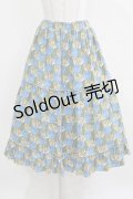 Jane Marple / Tudor fields cocoon skirt M ブルー H-26-03-06-008-JM-SK-AK-ZH