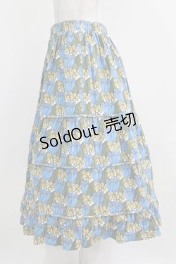 画像2: Jane Marple / Tudor fields cocoon skirt M ブルー H-26-03-06-008-JM-SK-AK-ZH