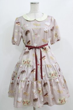 画像1: Leur Getter / Rabbit Tea cup袖付ワンピース M パープルグレー H-26-03-06-009-LU-OP-KB-ZH