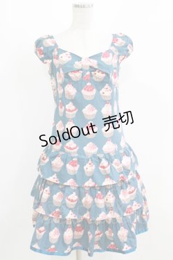 画像1: Emily Temple cute / カップケーキワンピース  ブルー H-26-03-06-012-ET-OP-KB-ZH
