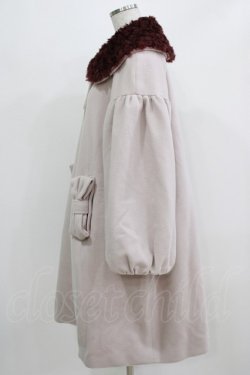 画像2: Leur Getter / カーリーファー衿付コート  ピンク H-26-03-06-019-LU-CO-KB-ZH