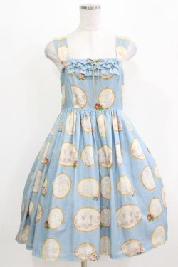 画像1: Leur Getter / Alice Broochシフォンフリル付キャミワンピース M サックス H-26-03-06-003-LU-OP-KB-ZH