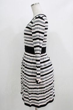 画像2: MILK / シェルブールニットワンピース  黒×ベージュ H-26-03-06-022-ML-OP-AK-ZH