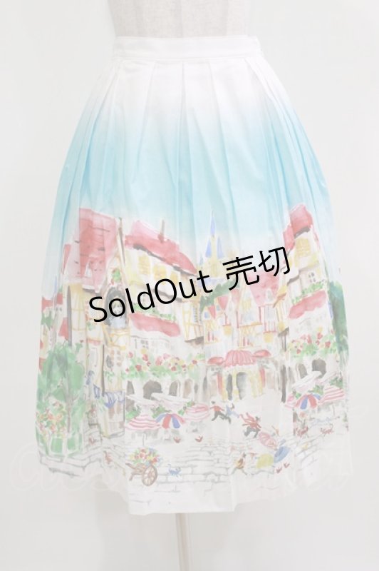 画像1: Jane Marple / Golden goose townロングスカート  ブルースカイ H-26-03-07-028-JM-SK-KB-ZH (1)