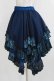 画像2: Qutie Frash / ドラゴンサテンスカート  ブルー H-26-03-07-029-QU-SK-KB-ZH (2)