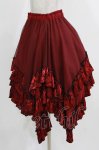 画像2: Qutie Frash / ドラゴンサテンスカート  レッド H-26-03-07-030-QU-SK-KB-ZH (2)