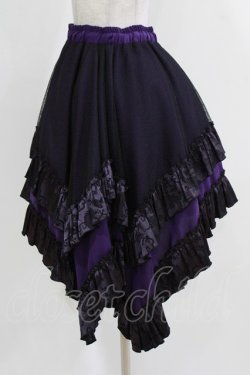 画像2: Qutie Frash / ドラゴンサテンスカート  パープル H-26-03-07-031-QU-SK-KB-ZH