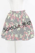 MILK / CHERRY gardenスカート  ブラックベース H-26-03-07-036-ML-SK-KB-ZH