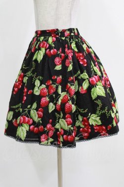 画像2: MILK / CHERRY gardenスカート  ブラックベース H-26-03-07-036-ML-SK-KB-ZH
