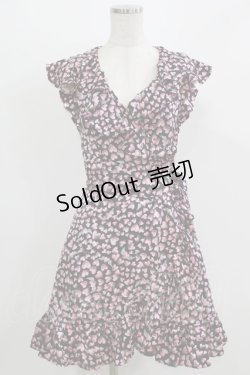 画像1: MILK / エンジェルハートカシュクールドレス  ブラック×ピンク H-26-03-07-041-ML-OP-KB-ZH