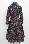 画像3: Jane Marple Dans Le Salon / Flowers of Jouy layered dress  ネイビー H-26-03-07-004-JM-OP-KB-ZH (3)