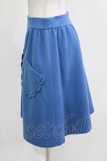 画像2: Jane Marple / スカラップポケットウールスカート  ブルー H-26-03-07-047-JM-SK-KB-ZT468 (2)