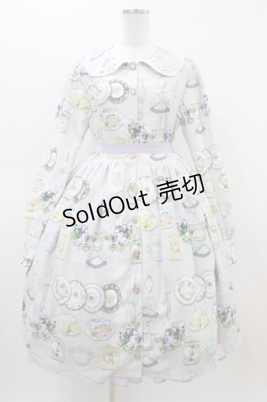 画像1: LIEF / 天使のカトラリーリボンワンピース M グレー H-26-03-07-1021-LO-OP-NS-ZH (1)