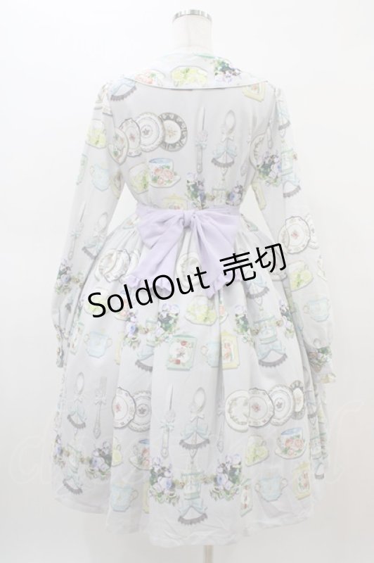 画像2: LIEF / 天使のカトラリーリボンワンピース M グレー H-26-03-07-1021-LO-OP-NS-ZH (2)