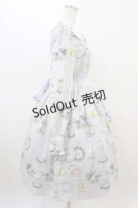 画像3: LIEF / 天使のカトラリーリボンワンピース M グレー H-26-03-07-1021-LO-OP-NS-ZH (3)