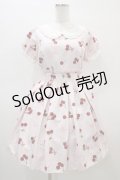 Ank Rouge / ハートロゴチェリーワンピース M ピンク H-26-03-07-1027-CA-OP-NS-ZH
