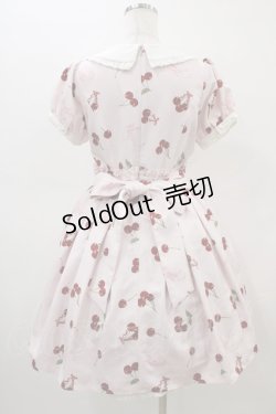 画像2: Ank Rouge / ハートロゴチェリーワンピース M ピンク H-26-03-07-1027-CA-OP-NS-ZH