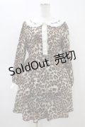 Jamie エーエヌケー / レオパードワンピース M ブラウン H-26-03-07-1034-LO-OP-NS-ZH