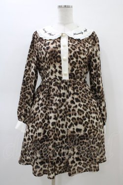 画像1: Jamie エーエヌケー / レオパードワンピース M ブラウン H-26-03-07-1034-LO-OP-NS-ZH