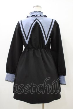 画像2: DearMyLove / 闇セーラー襟レースワンピース S ブラック/ブルー H-26-03-07-1035-EL-OP-NS-ZH