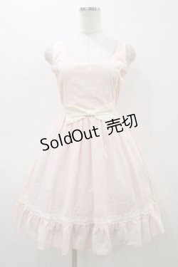 画像1: DearMyLove / はしごレースジャンパースカート M ピンク H-26-03-07-1043-EL-OP-NS-ZH