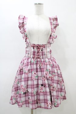 画像1: Ank Rouge / ストロベリーチェックスカート M ピンク H-26-03-07-1047-CA-SK-NS-ZH