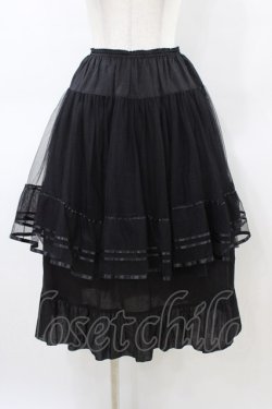 画像1: PINK HOUSE / チュール重ねスカート Free ブラック H-26-03-07-1049-LO-SK-NS-ZH