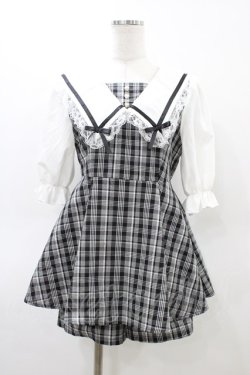 画像1: NOEMIE / レースフリルセーラーセットアップ M ブラック H-26-03-07-1054-LO-OP-NS-ZH