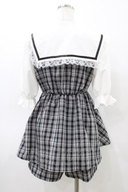 画像2: NOEMIE / レースフリルセーラーセットアップ M ブラック H-26-03-07-1054-LO-OP-NS-ZH