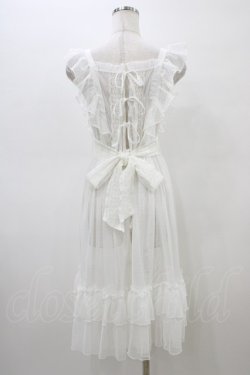 画像2: Chalmiere / ドットチュールエプロン M 白 H-26-03-07-1057-0-OP-NS-ZH