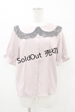 画像1: MA*RS / ハートあき配色レースブラウス Free ピンク H-26-03-07-1064-EL-BL-NS-ZH