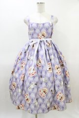 Enchantlic Enchantilly / おやすみ猫ちゃんジャンパースカート+ナイトキャップ 大きいサイズ ライラック H-26-03-07-1010-LO-OP-NS-ZH