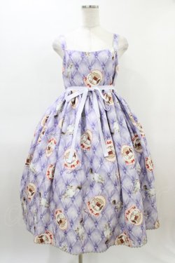 画像1: Enchantlic Enchantilly / おやすみ猫ちゃんジャンパースカート+ナイトキャップ 大きいサイズ ライラック H-26-03-07-1010-LO-OP-NS-ZH