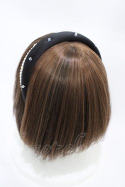 画像2: Rojita / パール&キラキラビーズ付き2連カチューシャ  ブラック H-26-03-07-1002-LO-AC-NS-ZH