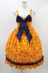 画像1: metamorphose / Sweet Spooky Night ベビードールジャンパースカート サイズ1(通常サイズ) オレンジ H-26-03-07-1014-ME-OP-NS-ZH (1)
