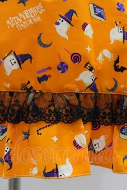 画像5: metamorphose / Sweet Spooky Night ベビードールジャンパースカート サイズ1(通常サイズ) オレンジ H-26-03-07-1014-ME-OP-NS-ZH