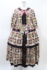 BABY,THE STARS SHINE BRIGHT / La Patisserie〜Mon peche mignon〜柄ワンピース Free ブラック H-26-03-07-1017-BA-OP-NS-ZH