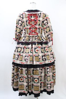 画像2: BABY,THE STARS SHINE BRIGHT / La Patisserie〜Mon peche mignon〜柄ワンピース Free ブラック H-26-03-07-1017-BA-OP-NS-ZH