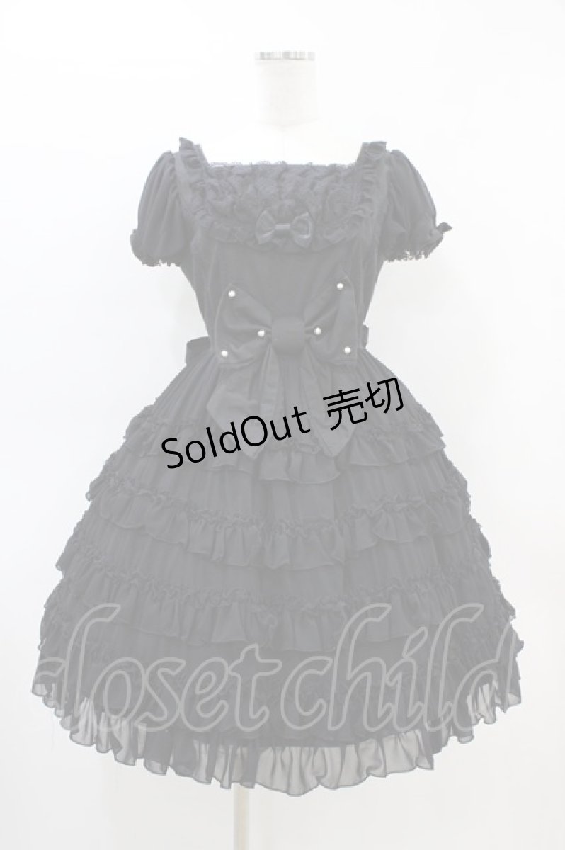 画像1: Angelic Pretty / ジョーゼットフリルシンフォニーワンピース Free ブラック H-26-03-07-1018-AP-OP-NS-ZH (1)
