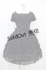 Angelic Pretty / ジョーゼットフリルシンフォニーワンピース Free ブラック H-26-03-07-1018-AP-OP-NS-ZH