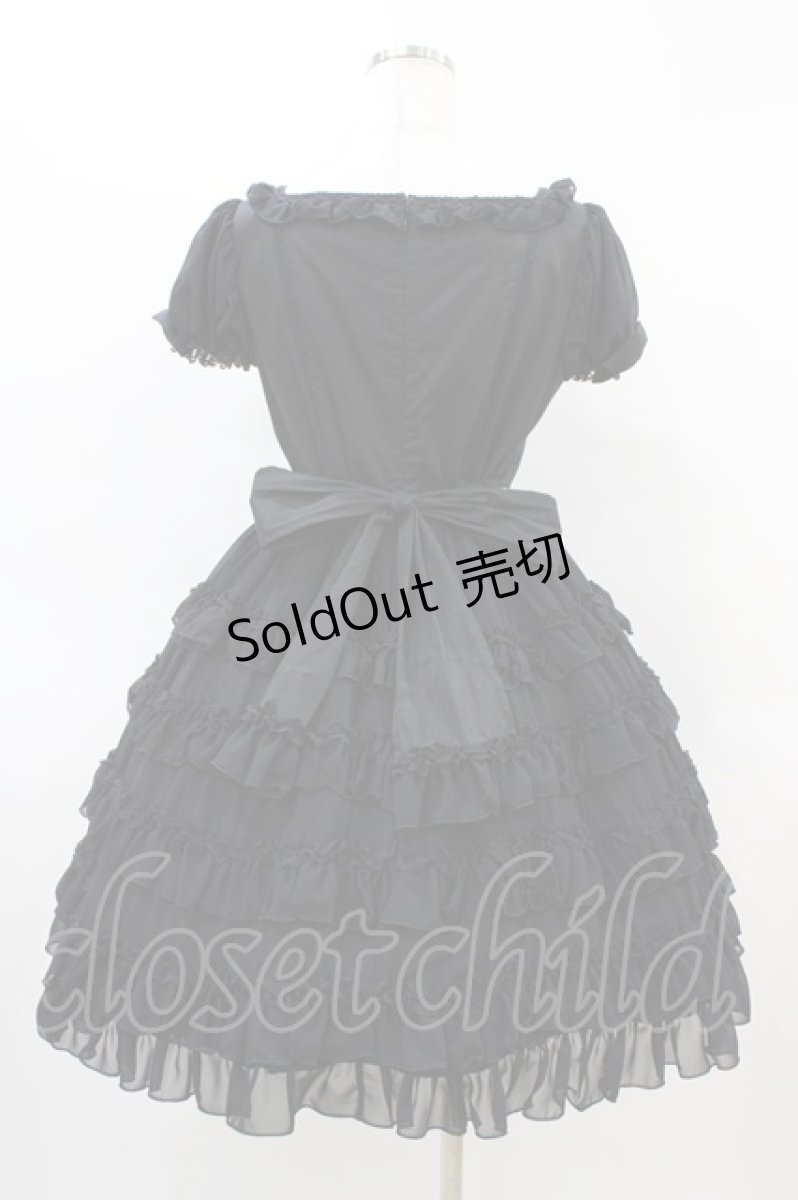 画像2: Angelic Pretty / ジョーゼットフリルシンフォニーワンピース Free ブラック H-26-03-07-1018-AP-OP-NS-ZH (2)