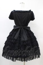 画像2: Angelic Pretty / ジョーゼットフリルシンフォニーワンピース Free ブラック H-26-03-07-1018-AP-OP-NS-ZH (2)