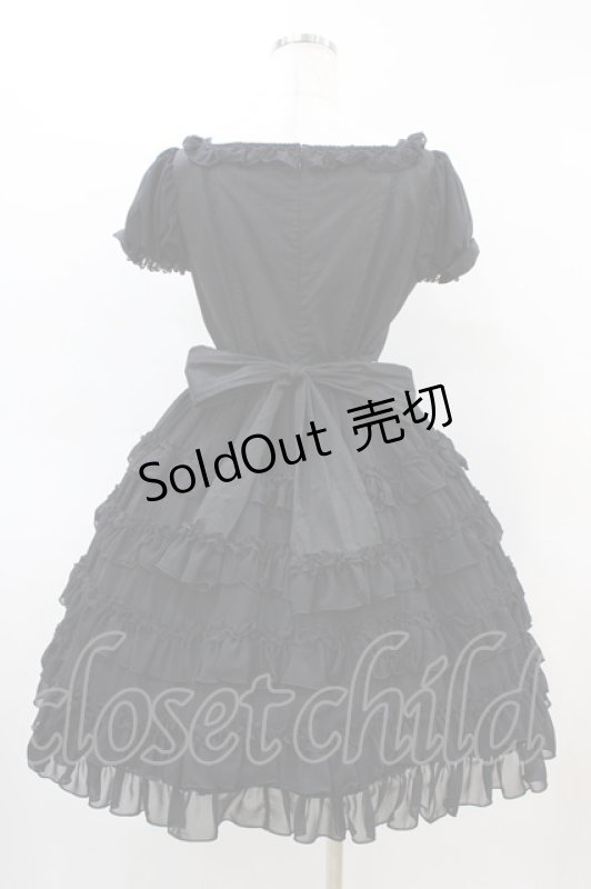 画像2: Angelic Pretty / ジョーゼットフリルシンフォニーワンピース Free ブラック H-26-03-07-1018-AP-OP-NS-ZH (2)