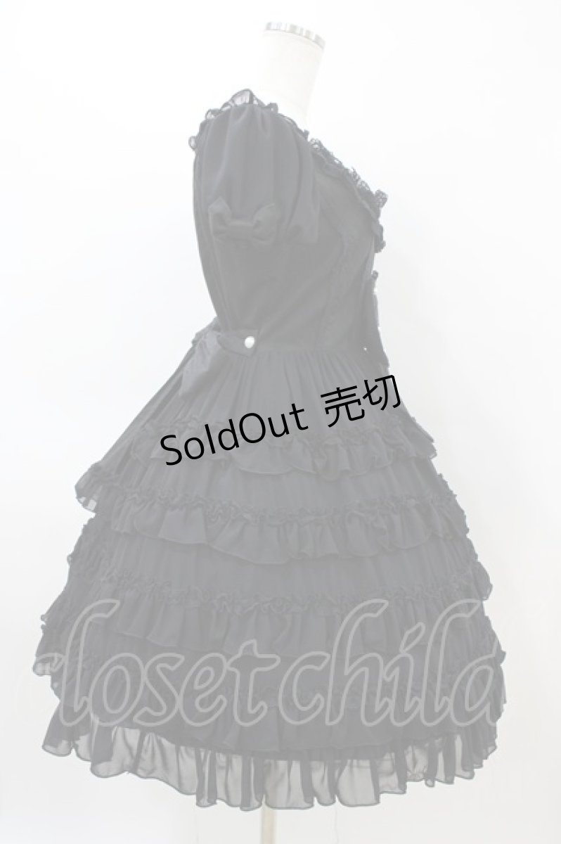 画像3: Angelic Pretty / ジョーゼットフリルシンフォニーワンピース Free ブラック H-26-03-07-1018-AP-OP-NS-ZH (3)